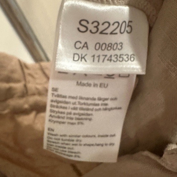 Women's 100% Linen Pants Holebrook Sweden Size Small LIKE NEW - Picture 7 of 9